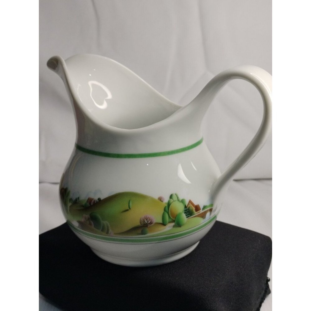 Italain Pitcher Rural Landscape  1980's  by Estee Lauder